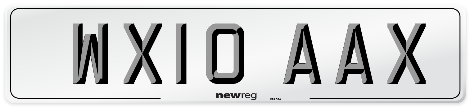 WX10 AAX Number Plate from New Reg